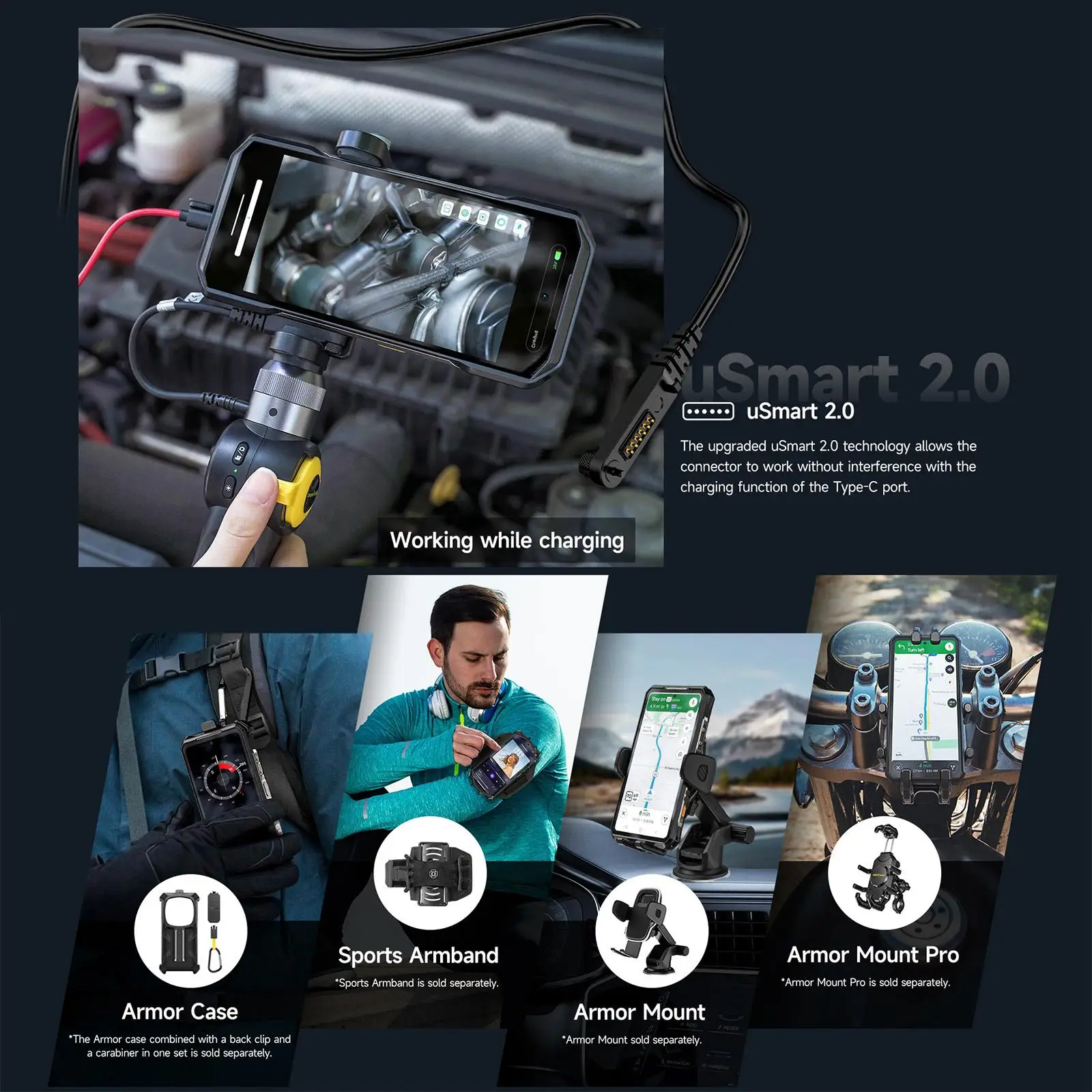 Ulefone Armor 28 Pro 5G AI Rugged Phone 16GB+512GB 10600mAh Battery120W 6.67”AMOLED Android 15 MTK Dimensity 7300 Smartphone