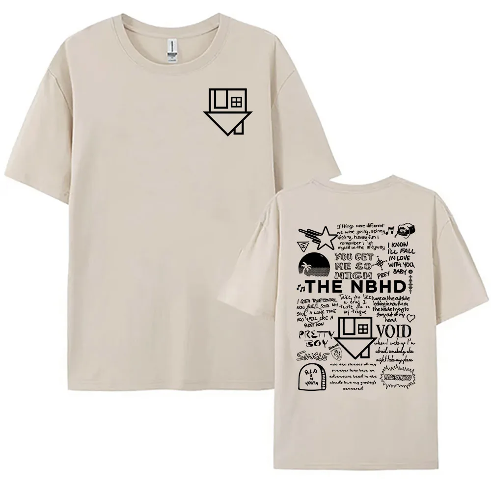 The NBHD Band Printing T-shirt Cotton High Quality Women/Men Tshirts Ropa Mujer Street Y2K Casual Short Sleeve Tee-shirt Male 4