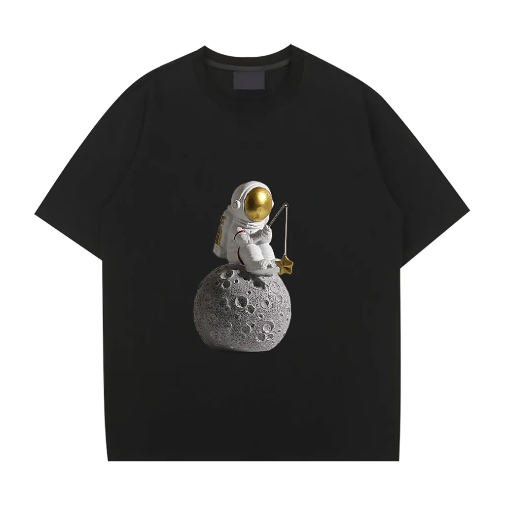 

Space astronaut T-shirt 2024 New Men's Oversized T-Shirt Casual Printed Tops for Men Short Sleeve Space series T shirt