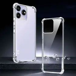 Enhanced Phone Case: Airbag Shockproof Clear Soft Silicone Cover for ZTE V50 Smart (FSKS)