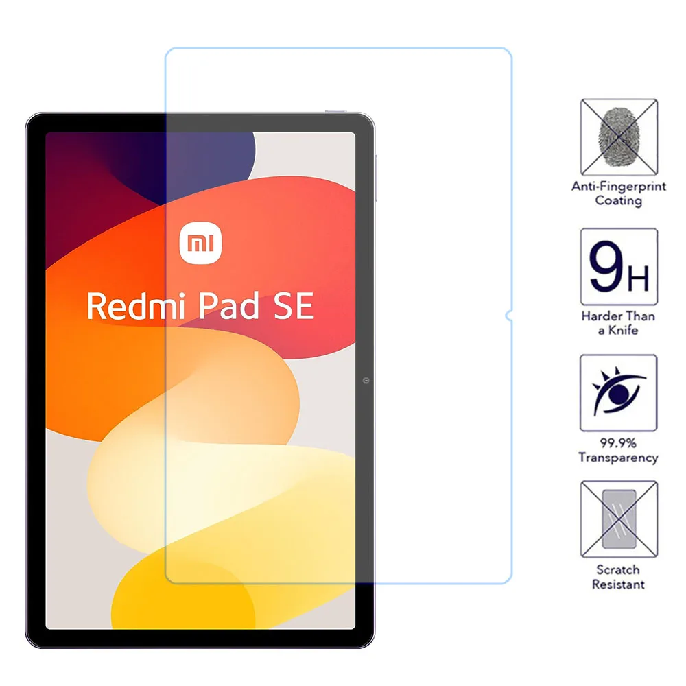 2 Pieces HD Scratch Proof Screen Protector Tempered Glass For Xiaomi Redmi Pad SE 11 inch 2023 Tablet Protective Film