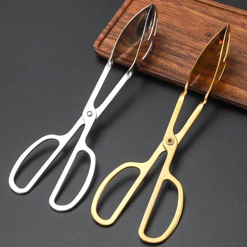 Food Tongs Buffet Tongs Stainless Steel Buffet Party Catering Serving Tongs Food Serving Cake Salad Bread Kitchen Baking Tools Clip