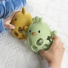 1Pcs Baby Teether Gloves Kids Cartoon Chick Shape Teether Toy Silicone Dental Care Gums Anti-eating Hand ​Molar Baby Accessorie 2