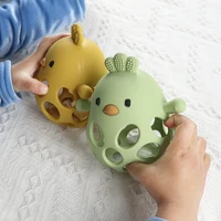1Pcs Baby Teether Gloves Kids Cartoon Chick Shape Teether Toy Silicone Dental Care Gums Anti-eating Hand ​Molar Baby Accessorie 2
