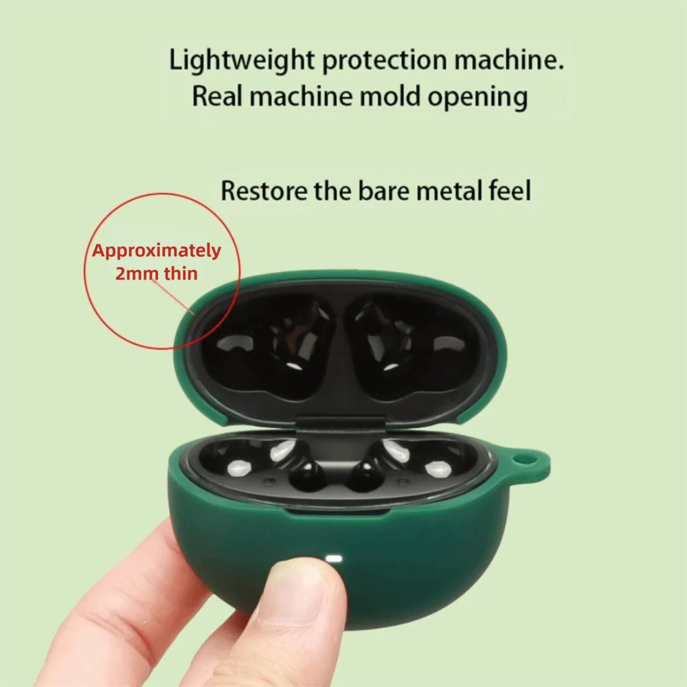 Anti-fall Earphone Case Silicone Dustproof Earbuds Cover Shockproof Anti Scratch Headphone Protective Case for QCY MeloBuds N70