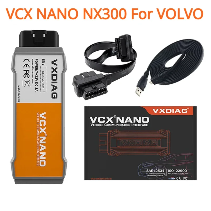 

Best VXDIAG VCX NANO NX300 For VOLVO 2014D Dice Car Diagnostic Tools Full System Diagnoses J2534 On Line ECU Programming Scanner