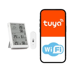 Smart WiFi Weather Station Kit with App Alerts & Outdoor Waterproof Thermohygrometer (R1 With 1 Sensor)