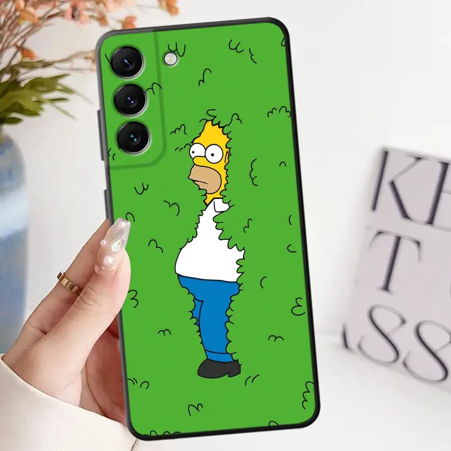 Black Soft Phone Cover Case with Funny Homer Design