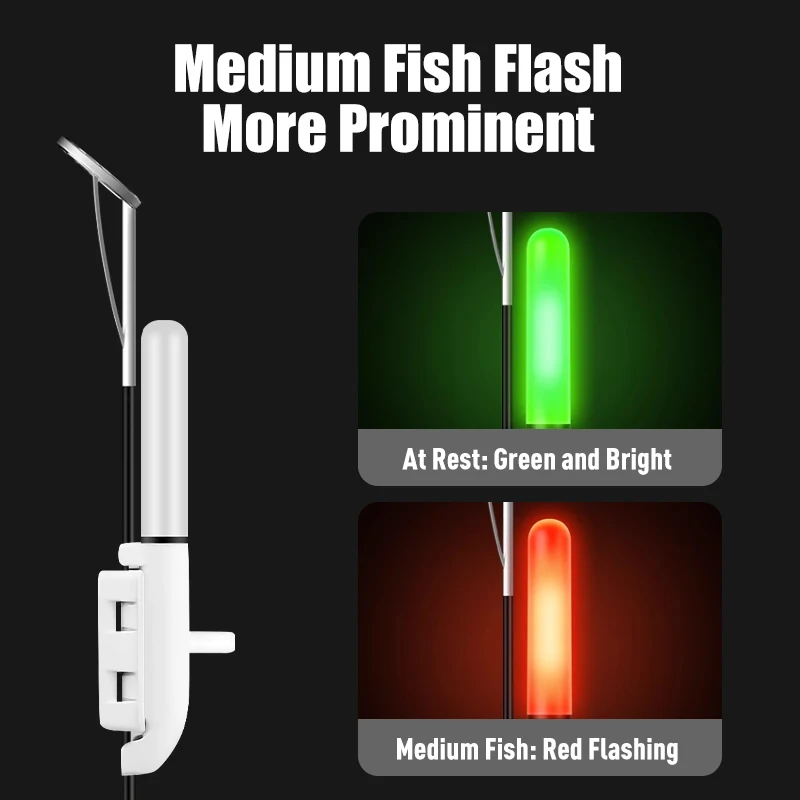 LEYDUN 2 Pcs/Set FLash Electronic Fishing Rod Tip Light 4