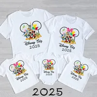Disney Trip 2025 Family Matching Shirts Funny Mickey Minnie Tshirts Look Dad Mom Kids Tees Top First Disneyland Vacation Outfits 1