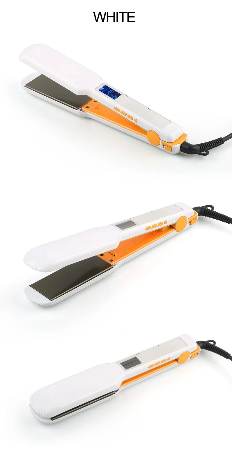 Description Picture 5 of itemCustom Logo Flat Iron Private Label Titanium Hair Straightener Professional 450 Degrees Hair Straightener Flat Irons Vendors