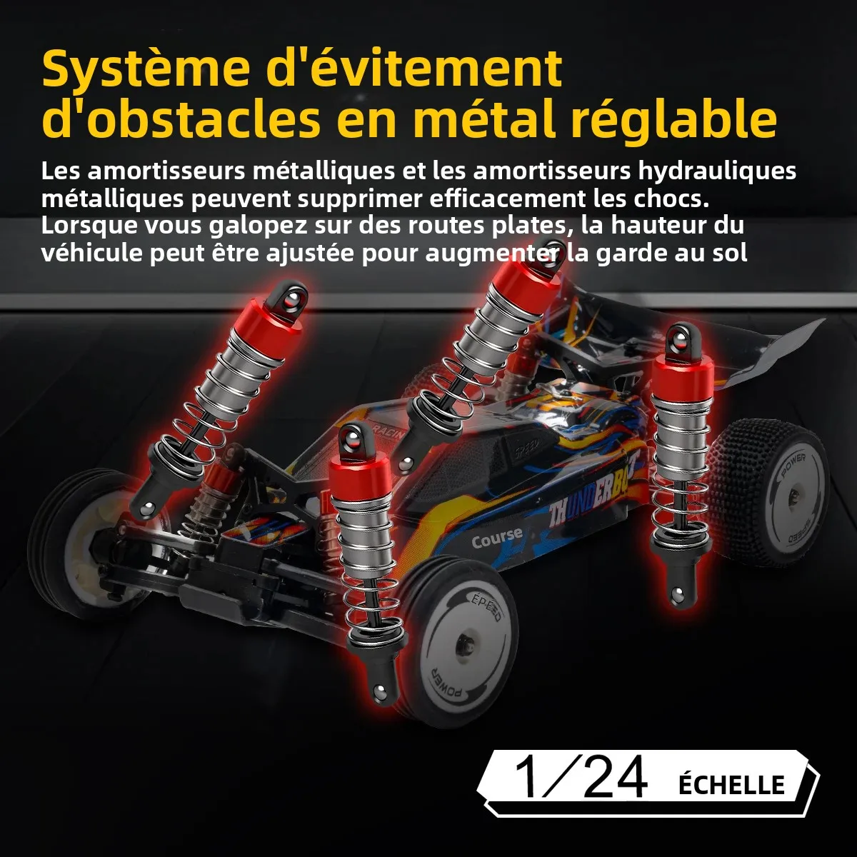 WLtoys 244016 V2 1:24 Voiture RC 25km/h Gyroscope 2WD