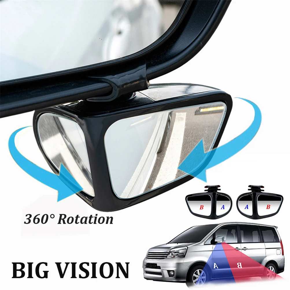 

1 Pair Left Right 360° Rotation Adjustable Blind Spot Mirror Rear View Mirror for Safe Driving Car Exterior Accessories