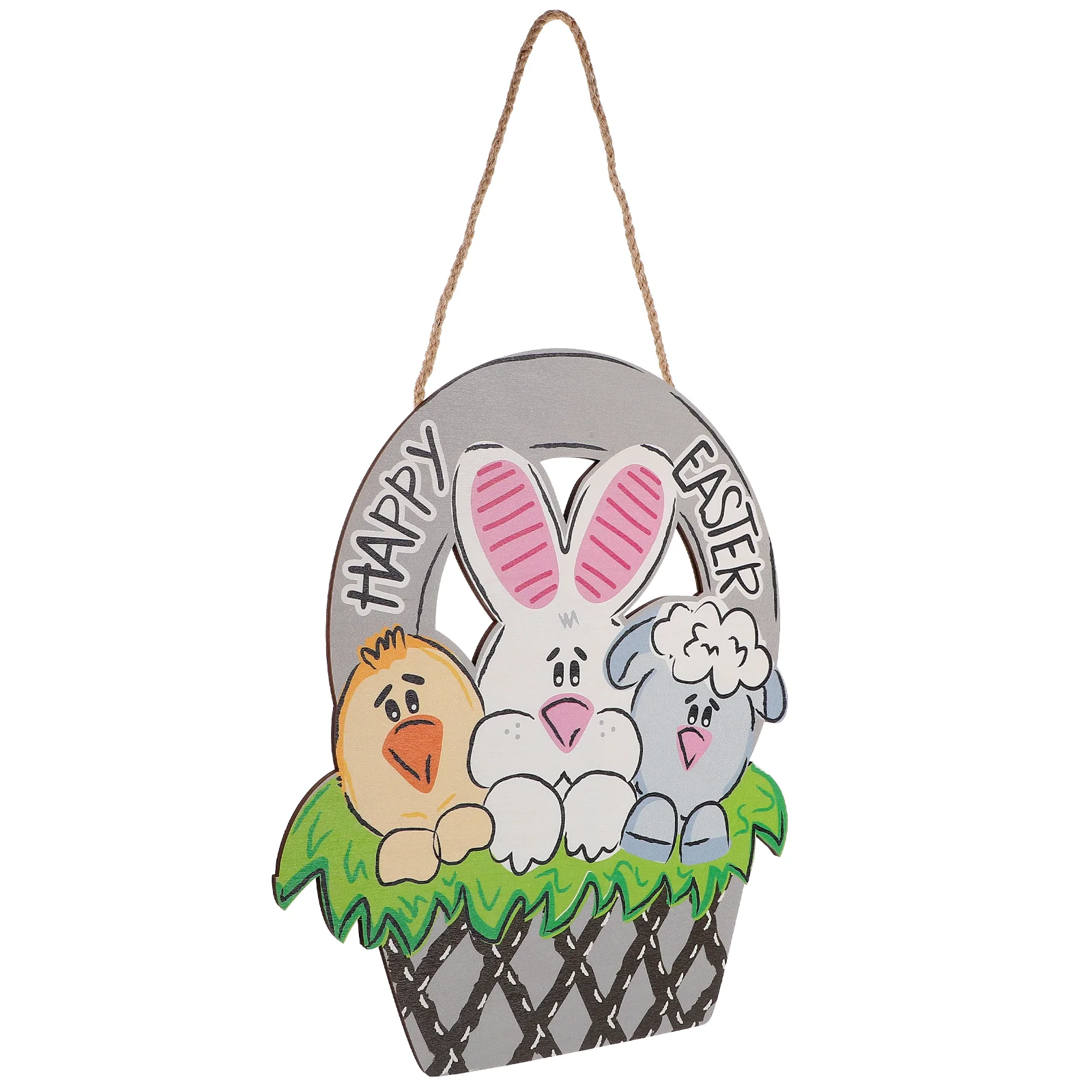 

Easter Listing Emblems Door Sign Home Scene Pendant Wall Hanging Layout Wooden Front for Decoration Farmhouse