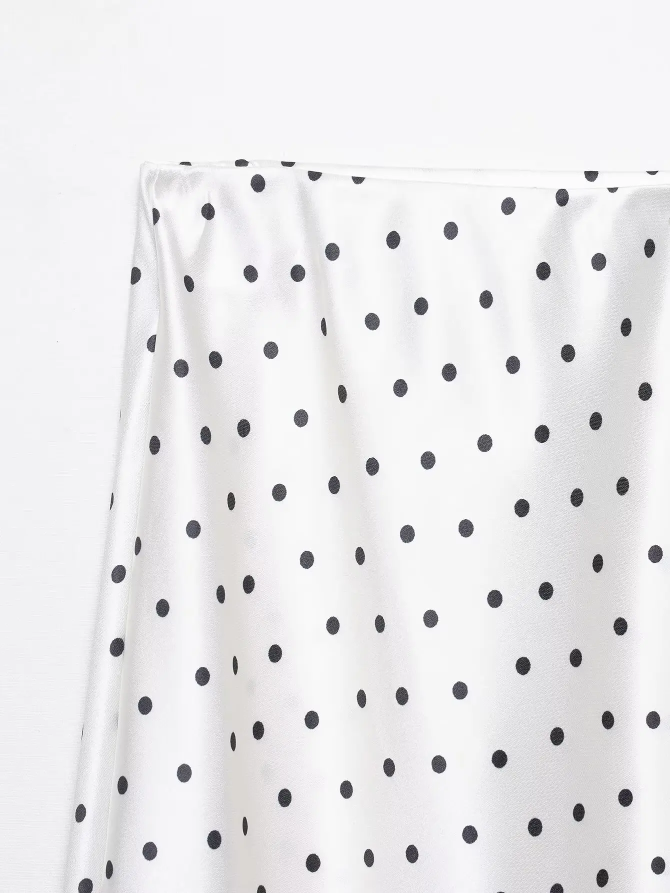 HH Sommer Damen Elegante Weiße Polka-Dot-Röcke für Partys Hochgeschnittene Elastische Taille Schlanker Langer Rock Damenmode Streetwear – Detail 5
