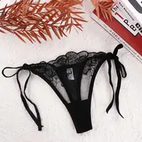 Dames femmes broderie Lingerie transparente dentelle culottes sous-vêtements culotte slip 5