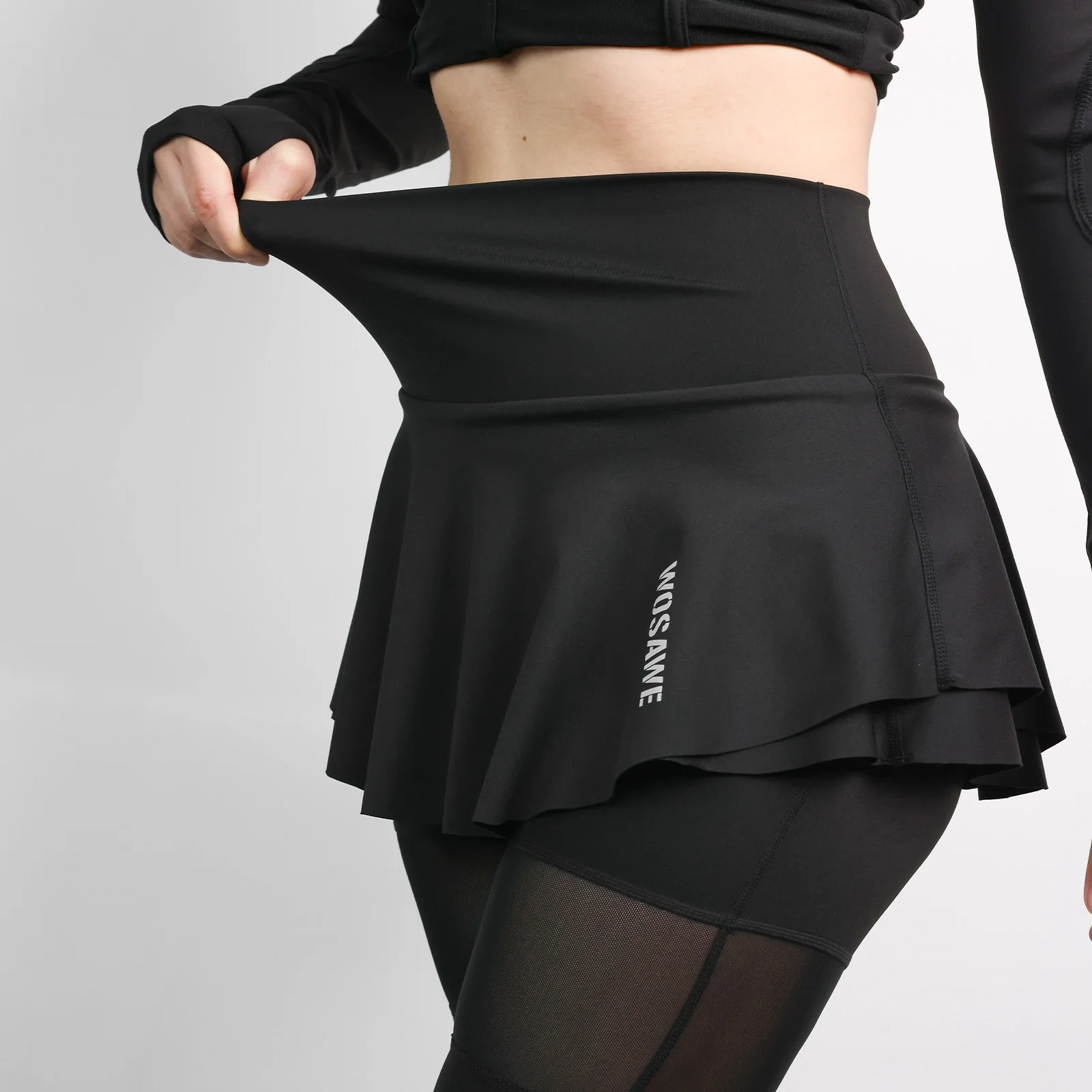 WOSAWE 올 시즌 여성용 오토바이 스타일 라이딩 팬츠 오토바이 스포츠 바지 캐주얼 데일리 힙업 스커트 팬츠