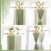12PCS Terracotta Chiffon Wedding Table Runner Table Setting Gauze Sheer Vintage Christmas Dining Birthday Party Table Decor 6