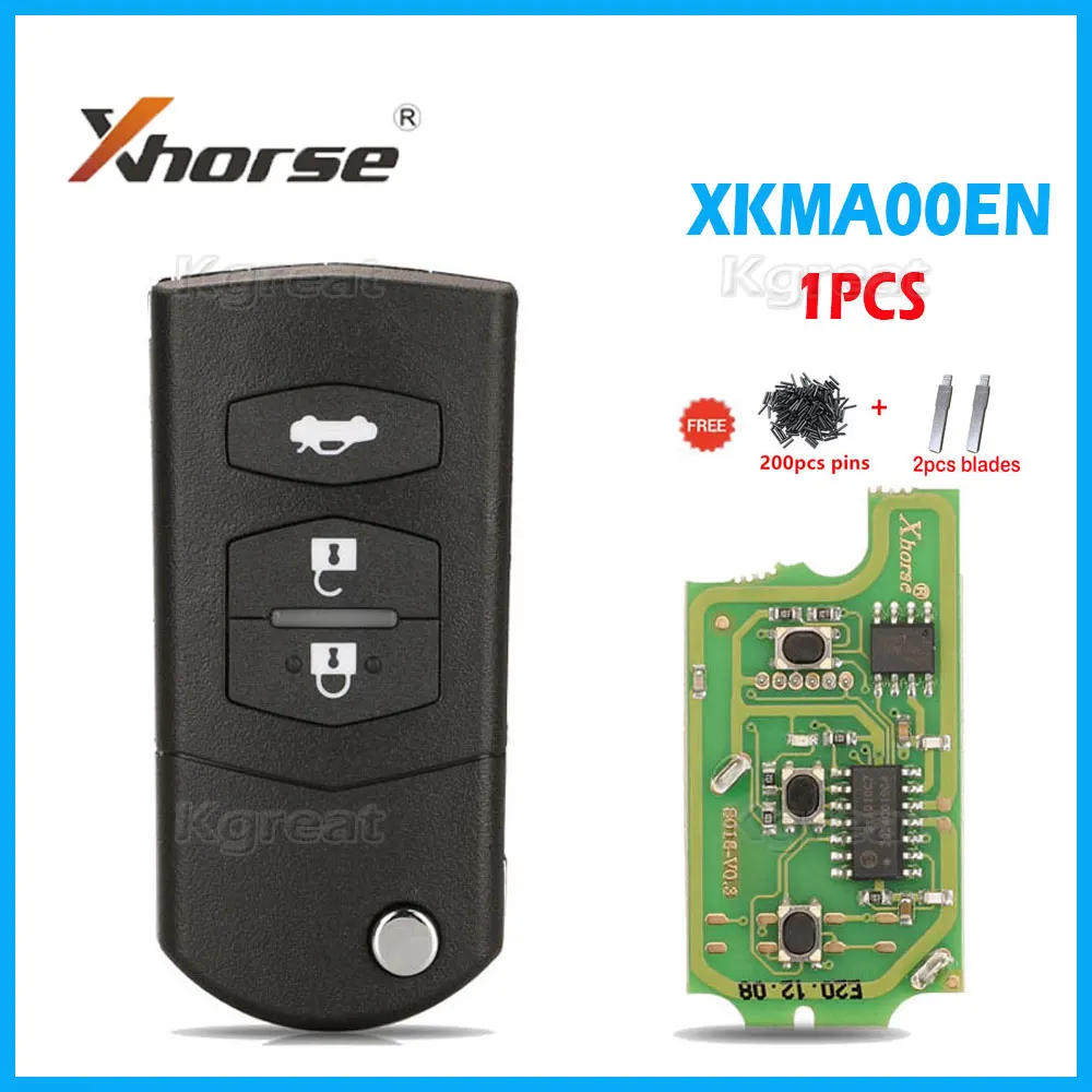 

1pcs Xhorse XKMA00EN VVDI Wire Universal Remote Key 3 Buttons for Mazda Car Remote Key for VVDI2 Mini Key Tool English Version