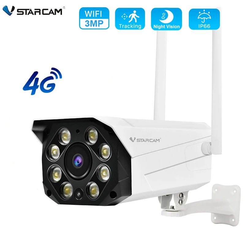 Vstarcam 3MP IP Camera Wifi/4G Sim Card Outdoor Surveillance Home Securtiy Protection CCTV WiFi Camara 2k Video Wireless Camera