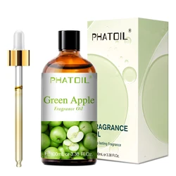 Exotic Aromatherapy Fragrance Oil Blend - Coconut, Vanilla, Strawberry, Cherry, Lemon, and Papaya - 100ml (Green Apple)