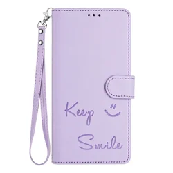 Luxurious Anti-Theft Leather Case with Smile Pattern Flip Shell for Mi 10 Lite 5G (A5)