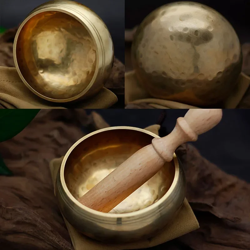 Creative Nepal Handmade Tibetan Singing Bowl Set, Decorative Wall-dishes, Resonance Healing Meditation, Chakra Singing Bowl