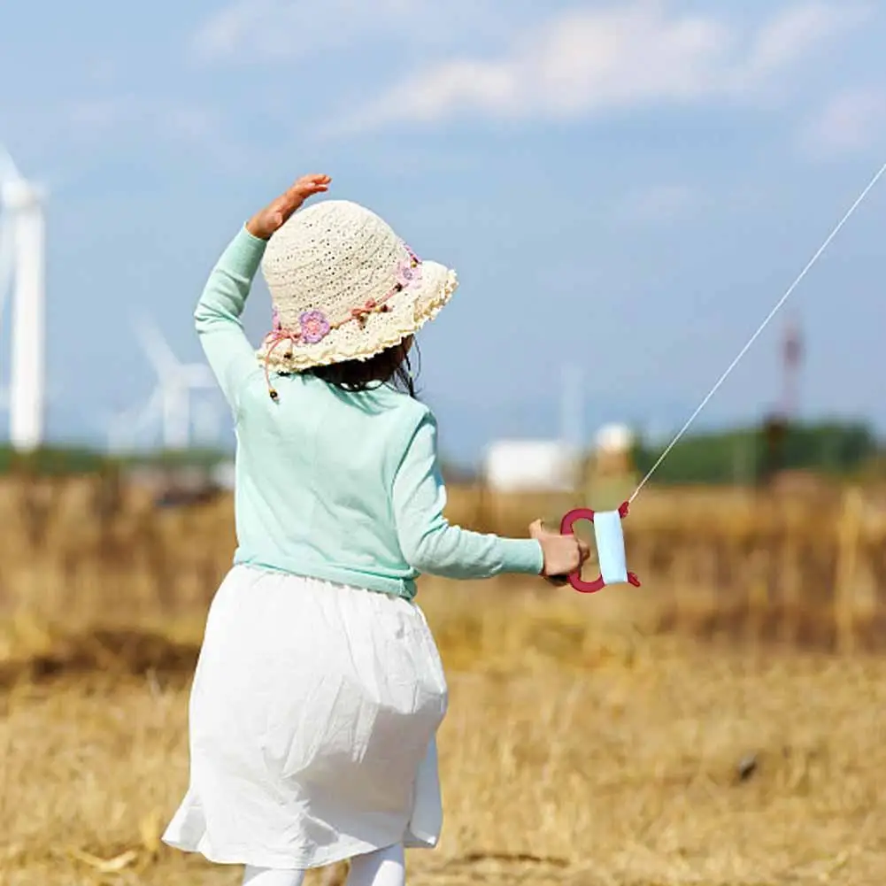 Pièces Détachées Cerf Volant 2 Bobines Fil Cerf-volant 100m - Bleu - Avec Planche Emballage - Pour Cerfs-volants Loisir Plage Hsthe Sea 100m