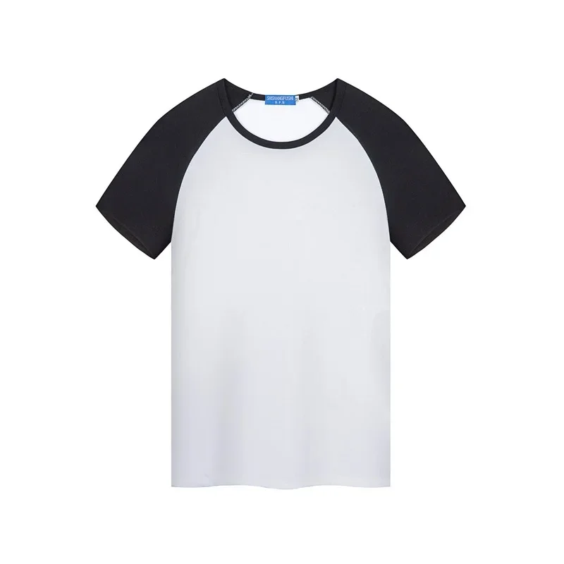 Sublimation Blank White T-shirt Polyester Solid Color Round Neck Short Sleeve Tops tees Shirt Dad Mon Kids Summer Clothing 6