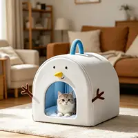 Cooling Cat House Cat Cave Shelter Bed With 4 Ice Packs Insulated Breathable Waterproof Cat Cooling Bed For Kittens Puppies 3