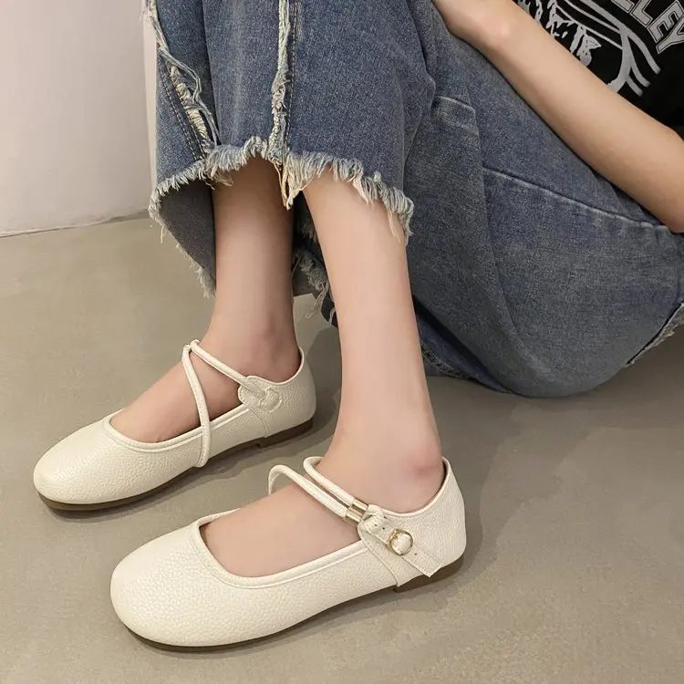 

Женские повседневные туфли-лоферы на плоской подошве, Балетки с круглым носком, удобные мягкие туфли на плоской подошве, осень 2023