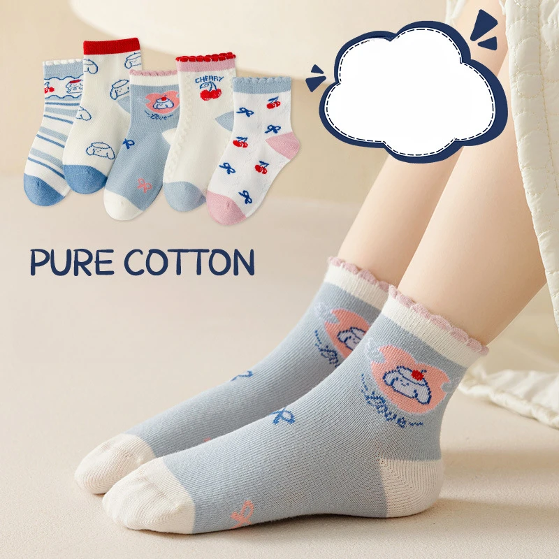 

5pairs/lot New Autumn and Winter Girls and Boys Mid-calf Socks Autumn and Winter Cartoon Cute Baby Girl Socks