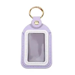Premium Textured PU Car Key Case Cover - Universal Remote Protection & Storage Solution (Light Purple)