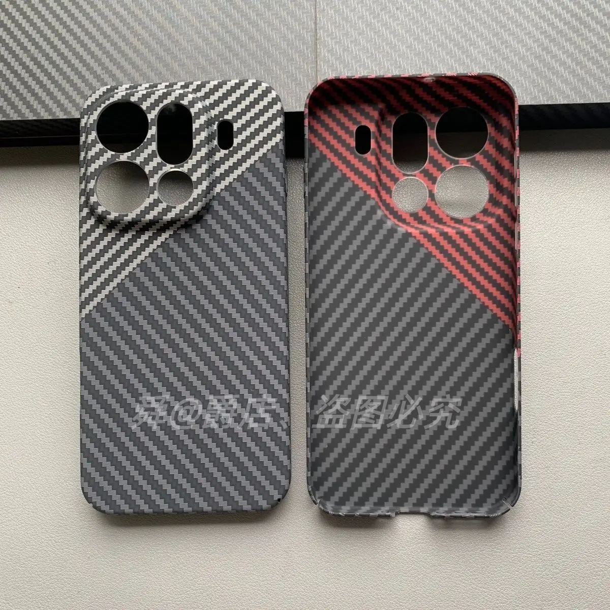 Carbon Fibre Slim Protective Hard Back Cover Case համար Smartphone