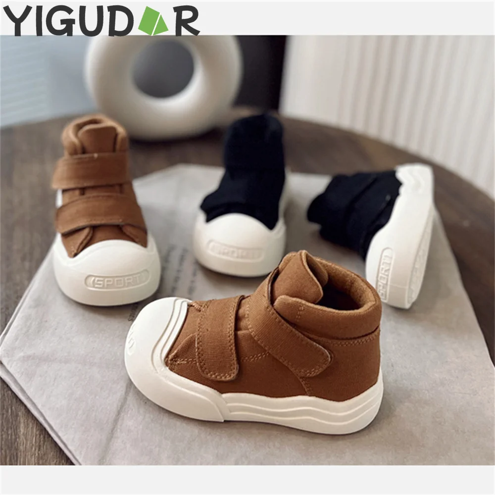 

Children Sneakers Boys Toddler Running Shoes Teenager Babies Mesh Sporty Booties Leather Footwear High top Velcro canvas shoes