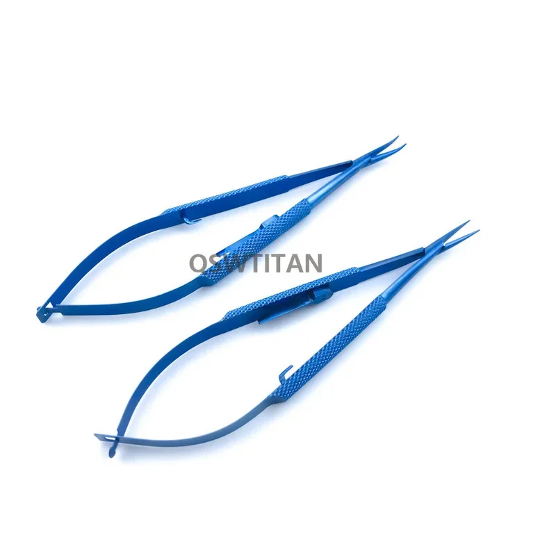 Barraquer Titanium alloy Needle Holder Without lock / With lock curved Ophthalmic surgical instrument ophthalmic tool,surgical instruments