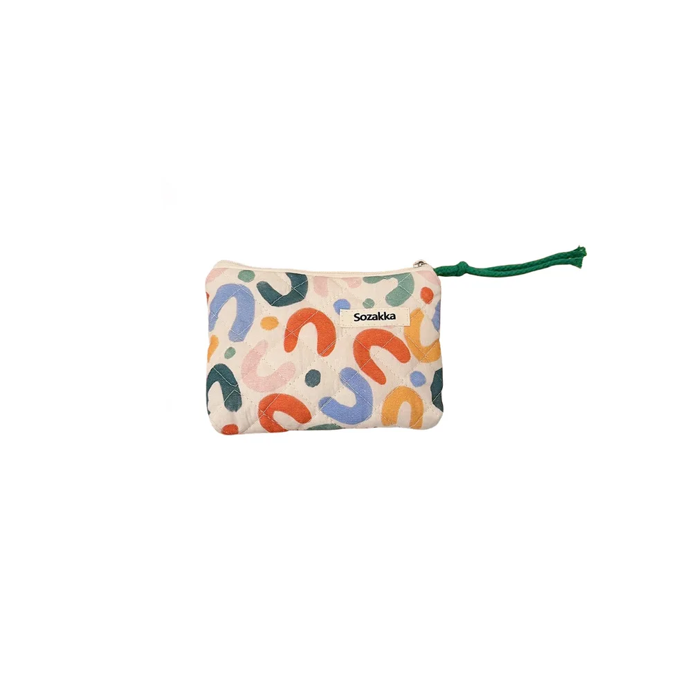 Cartoon Flower Square Cosmetic Bag Women Portable Earphones Lipstick Sanitary Napkins Storage Pouch Small Makeup Zipper Bags cosmetic bag