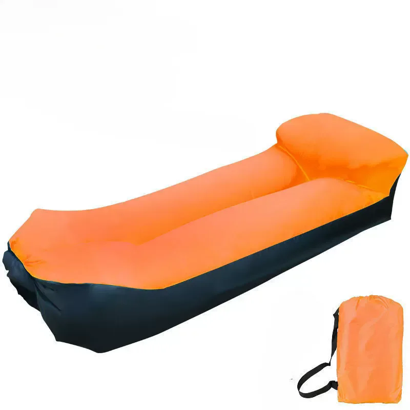 Outdoor portable lazy inflatable sofa pillow water beach grass park air bed foldable sleeping bag