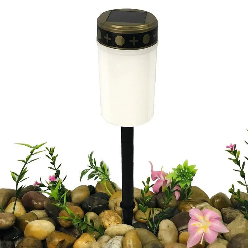 

Cemetery Solar Lamp Grave Candle For Cemetery Flameless Candles And Solar Rechargeable Panels For Garden And Cemetery Decoration