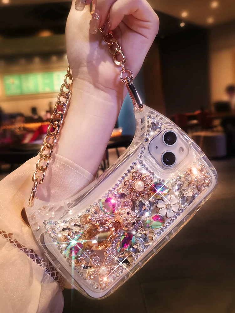 Full Diamond Bear crystal phone case.