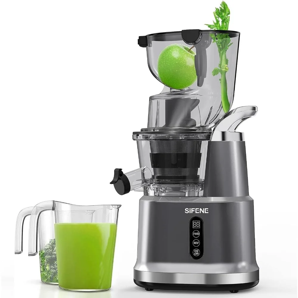 

Vertical Cold Press Juicer, Juice Maker Extractor with 3.2" Big Mouth for Whole Fruits and Vegetables, Easy to Clean