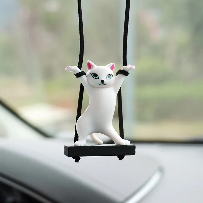 Car Pendant Creative Cute Branch Cat Rearview Mirror Pendant Car