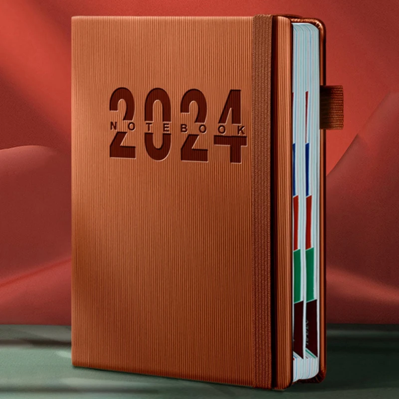 2024 계획 수첩, 중국 내부 페이지 수첩, 365 일 계획, 달력 일정, 학교 일기장