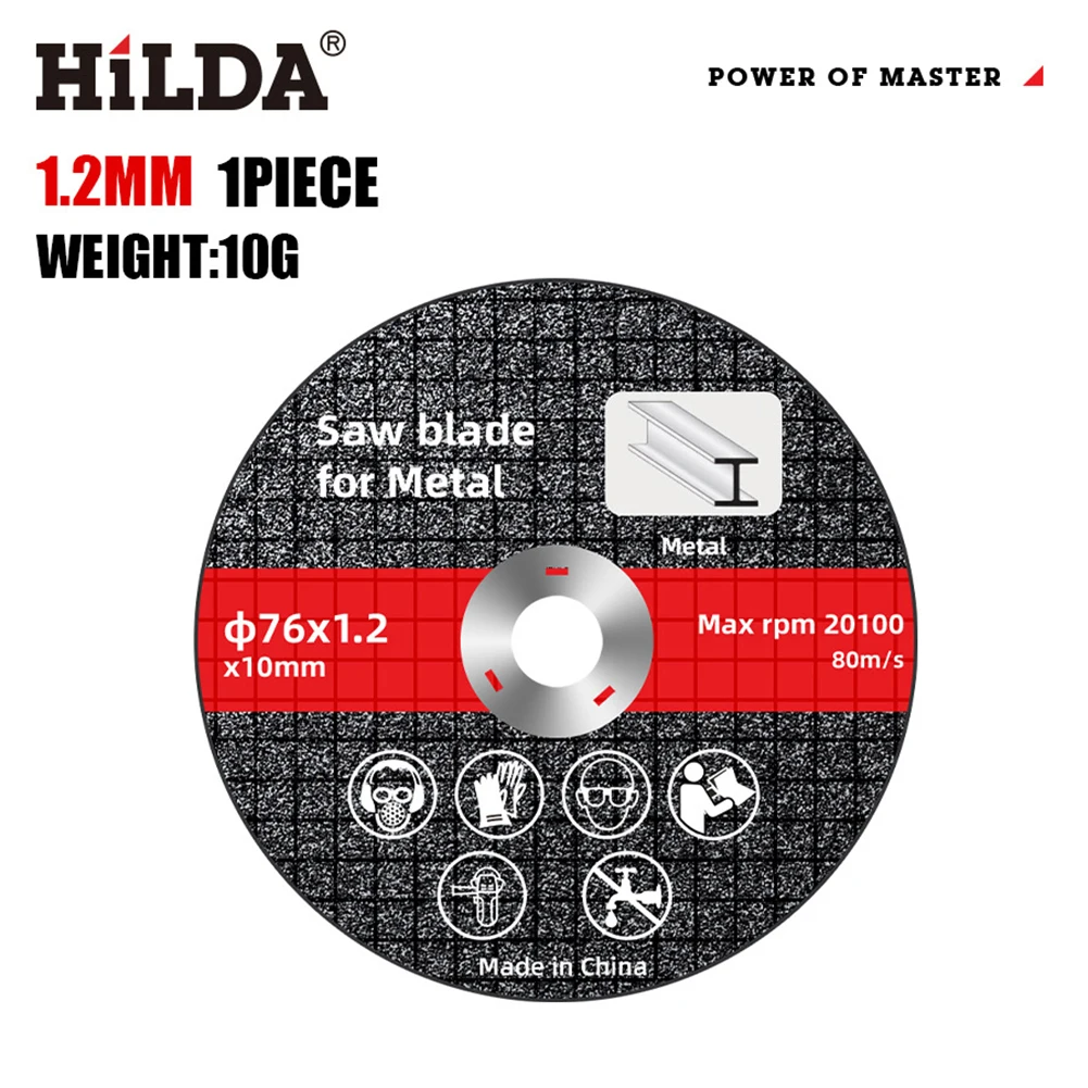 1/10PCS 76mm Metal Cutting Discs High Hardness Saw Blade Wear Resistance Cut Off Circle Wheels Blades Angle Grinder Accessories