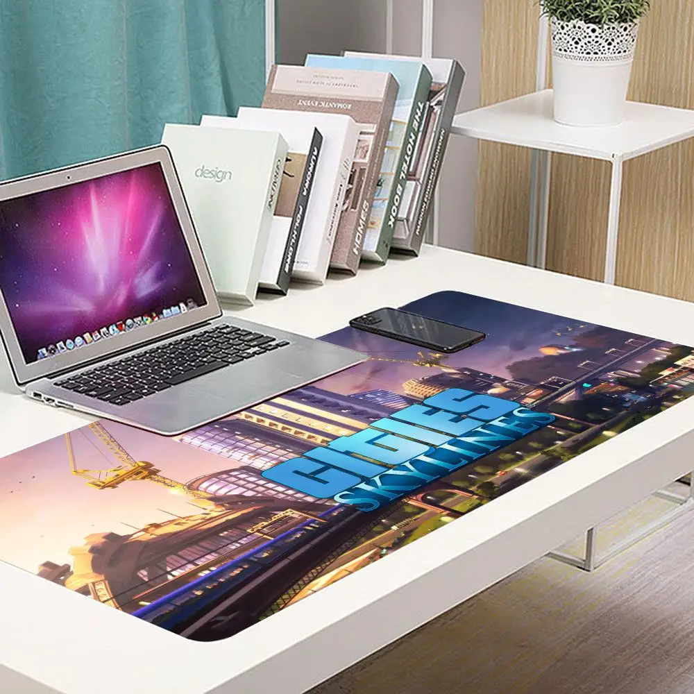 

Cities Skylines Fashion Big Mouse Pad Large Anime Desk Mat Luxury Desktop Cartoon Gaming Gamer Keyboard Office Computer Cushion