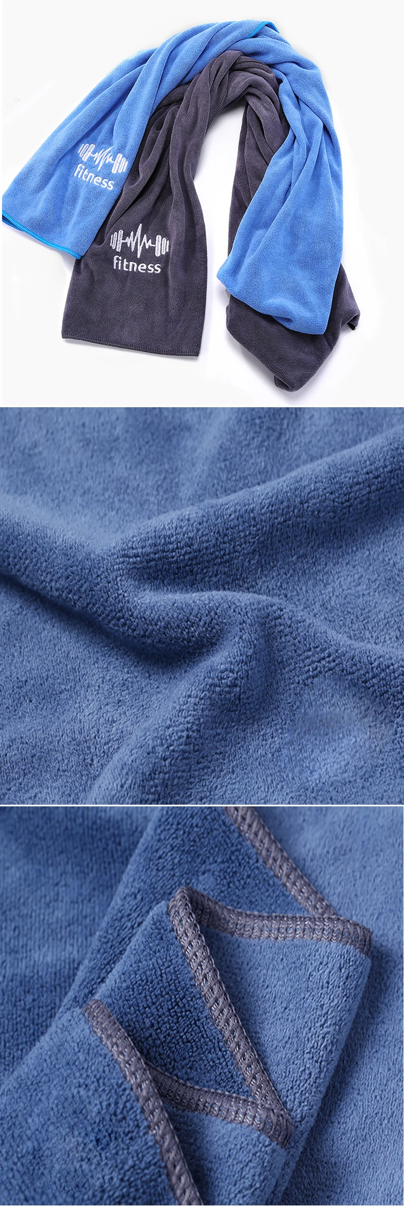 Description Picture 3 of itemFitness Towel for Sports Water Absorption Quick-Drying Gym Equipment Non-slip Sports Sweat TowelSwimming Microfiber Pool Towel