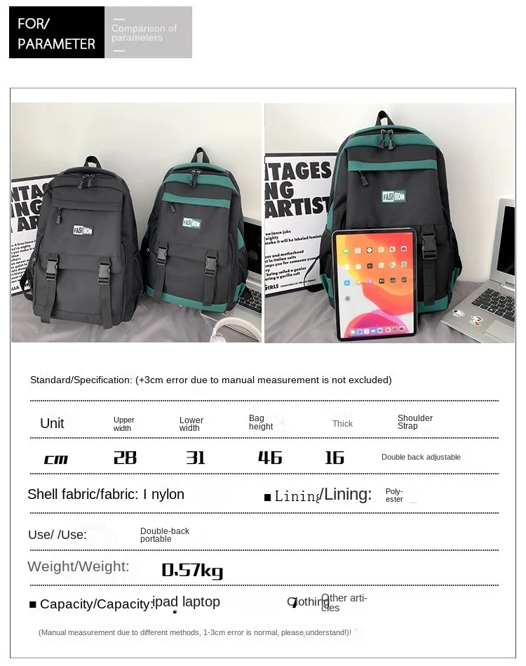 Männer Rucksack Business Laptop Reise Casual Große Kapazität Schule Tasche Für Mittlere Und High School Doppel Schulter Taschen Geschenke – Detail 2