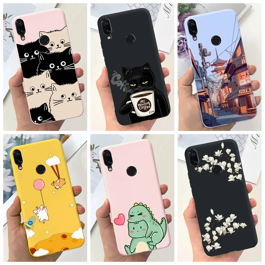 Phone Case Phone Protector Cover For Xiaomi Redmi Note 7 Pro Soft Silicone Cartoon Cover