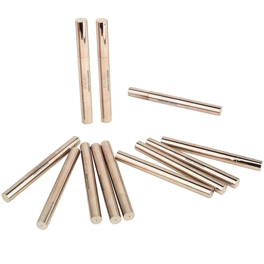 Con Punta In Spugna Ombretto Stick Two Tone Waterproof Creamy Eyeshadow Pencil Long Lasting Soft Eyeshadow Highlighter Women