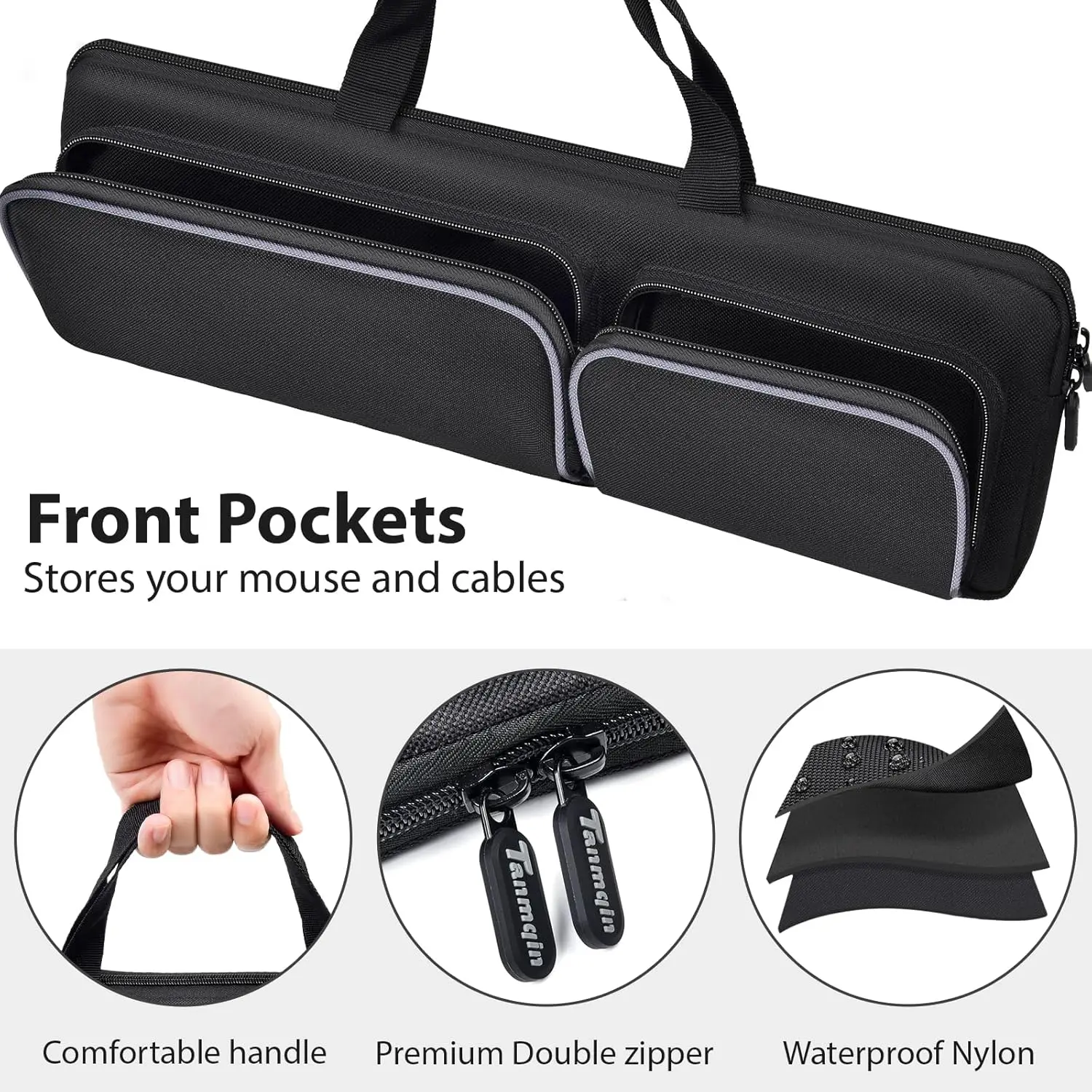 (Box Only) Protective Travel Case for Logitech MX Keys S/MX Keys/MX Keys Mini Wireless Keyboard. Keyboards Carrying Storage
